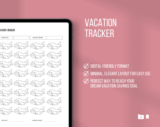 Vacation Tracker Insert | Ink & Ivory Digital Planner